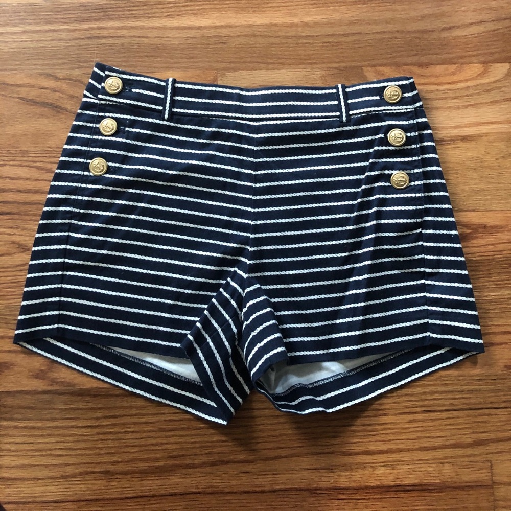 Jcrew shorts - navy and white striped sailor short